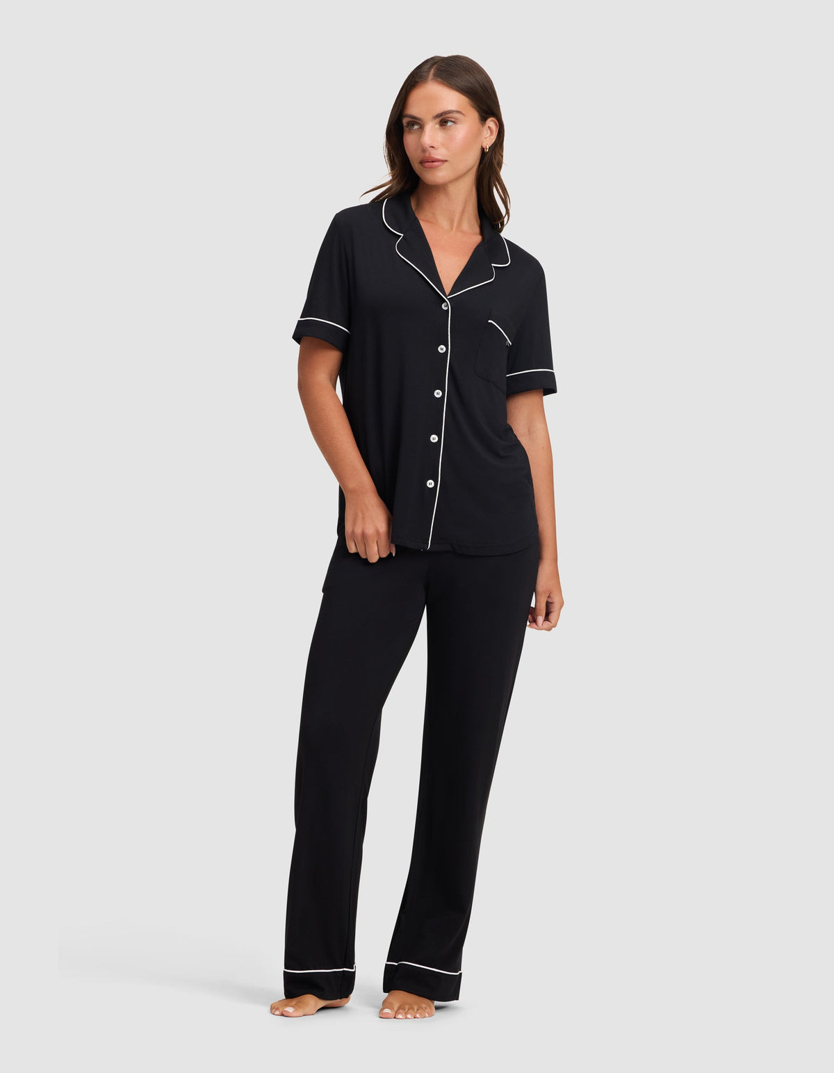 Women's Bamboo Stretch-Knit Short Sleeve Pajama Top (Collective)