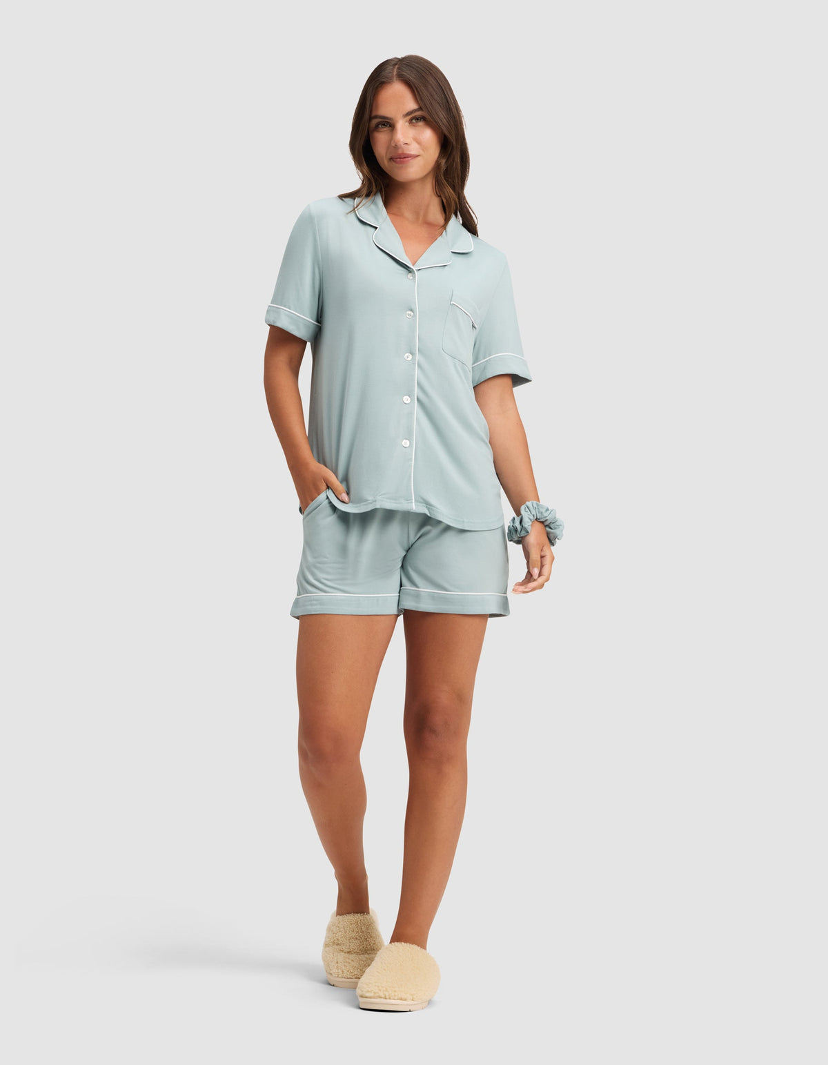 Women's Bamboo Stretch-Knit Short Sleeve Pajama Top (Collective)