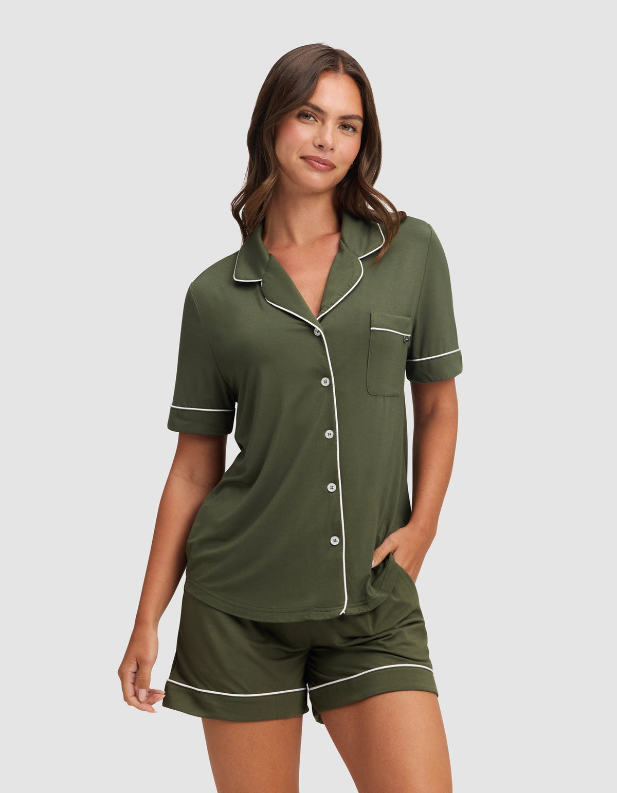 Women's Bamboo Stretch-Knit Short Sleeve Pajama Top (Collective)
