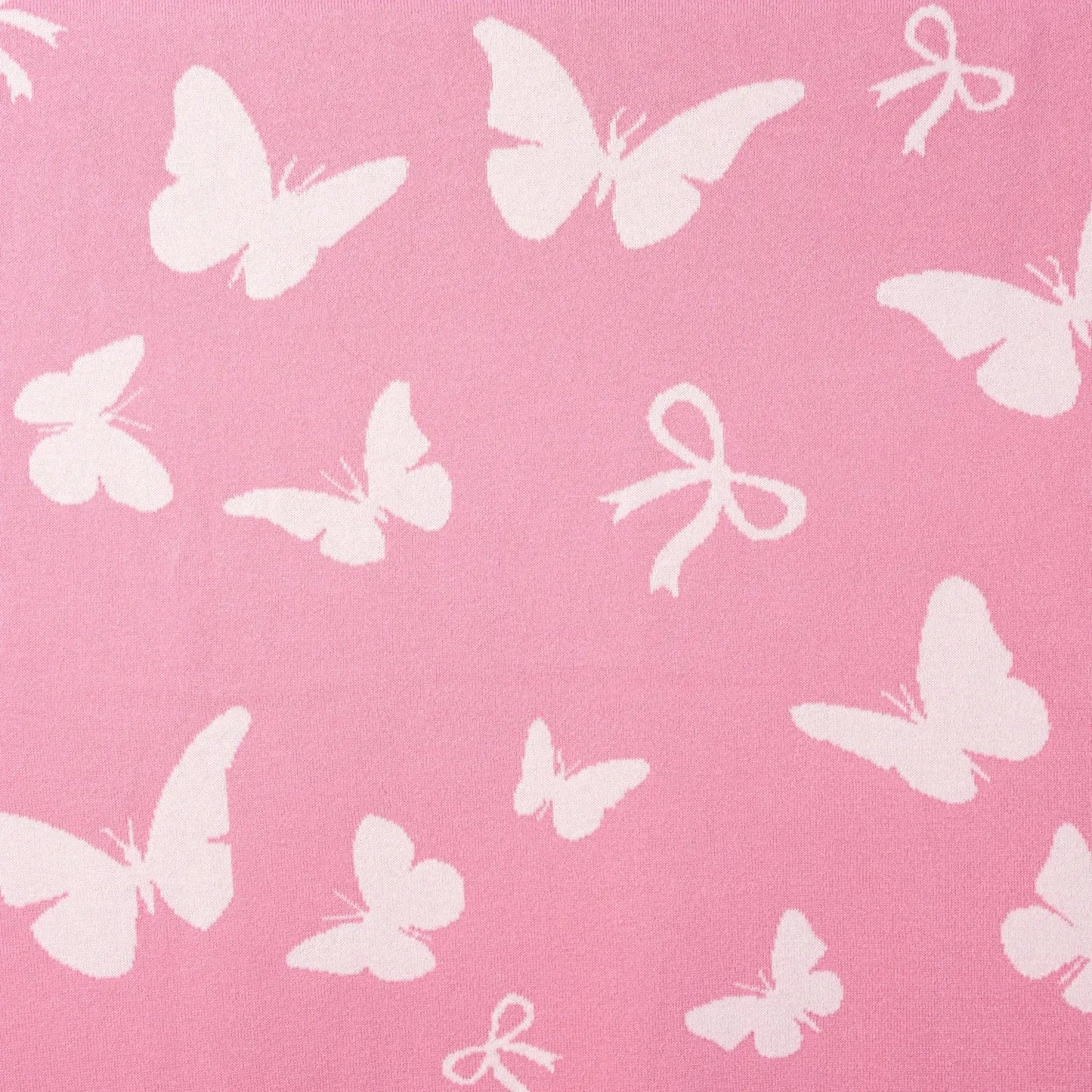 Butterfly Jacquard Knit Baby Blanket