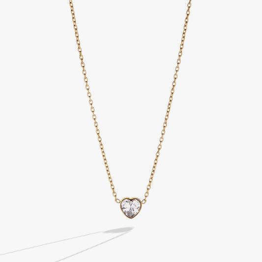 Crystal Heart Pendant Necklace