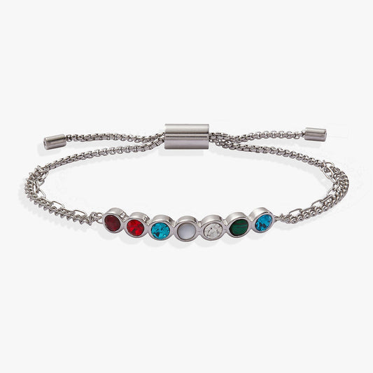 Grandma Hidden Message Acrostic Bolo Bracelet