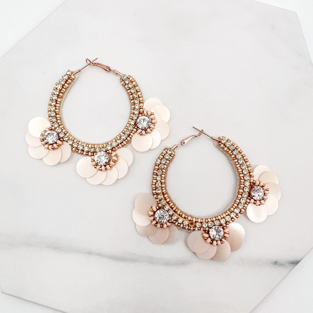 Vivian Beaded Hoop Earring